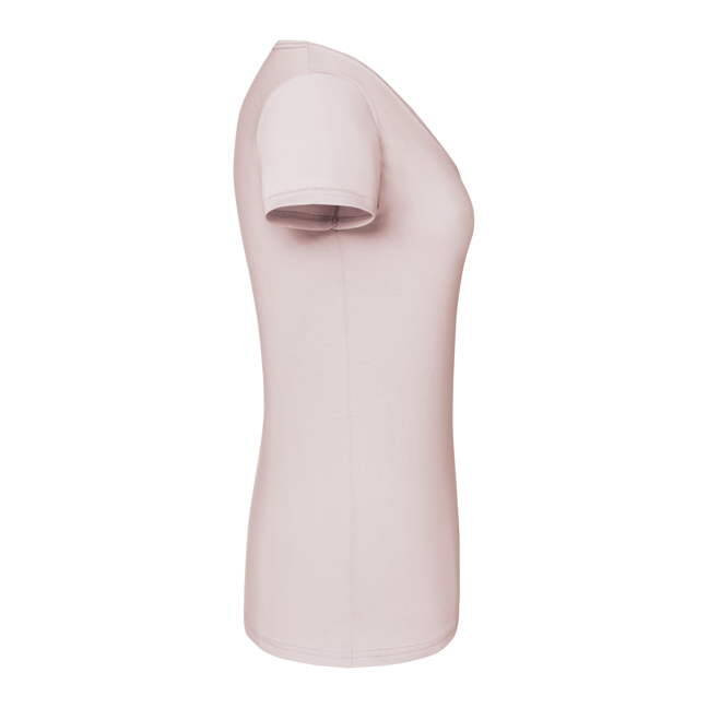 Pudrowa koszulka damska Iconic Vneck Fruit of the Loom