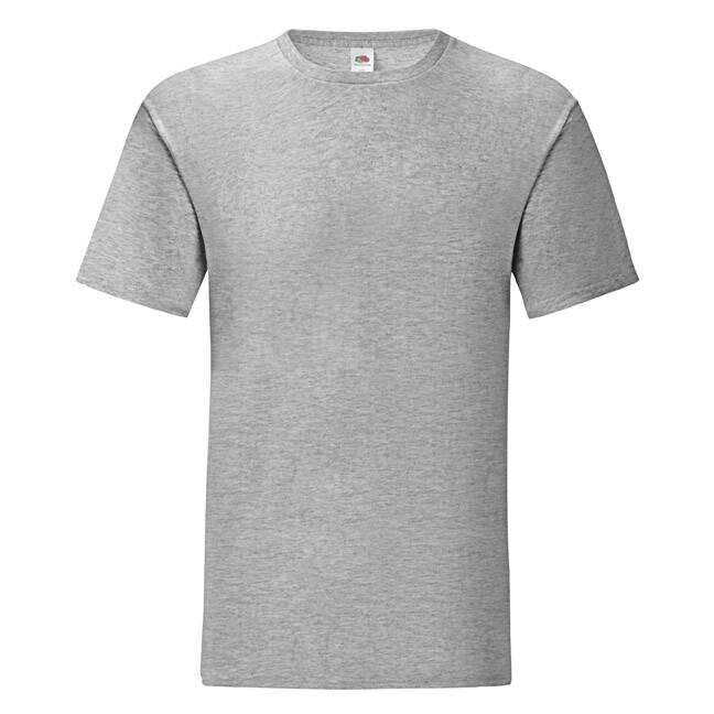 Grey Iconic Combed Cotton T-shirt Fruit of the Loom