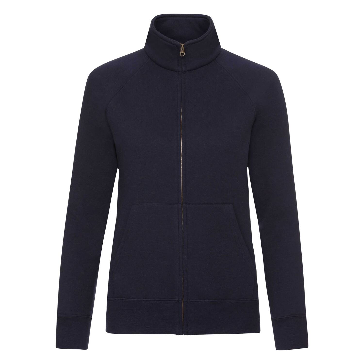 Navy blue women&#039;s sweatshirt with stand-up collar Fruit of the Loom