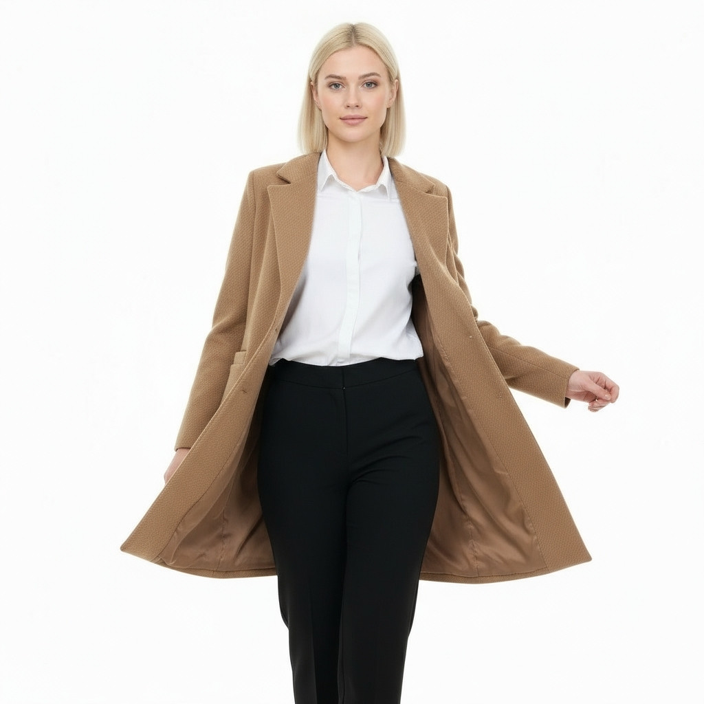 Camel Classic Striped Yups Coat