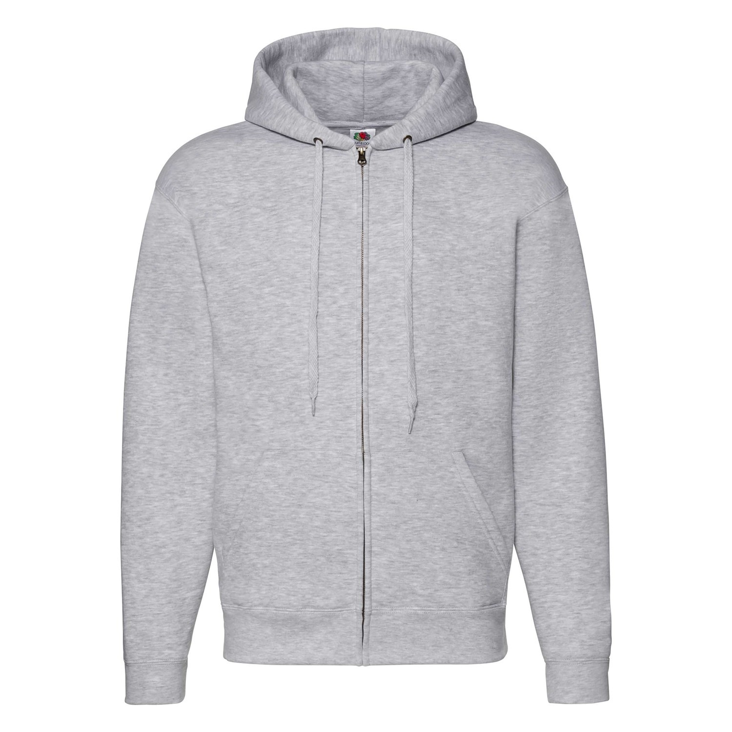 Light grey men&#039;s hoodie Premium Fruit of the Loom