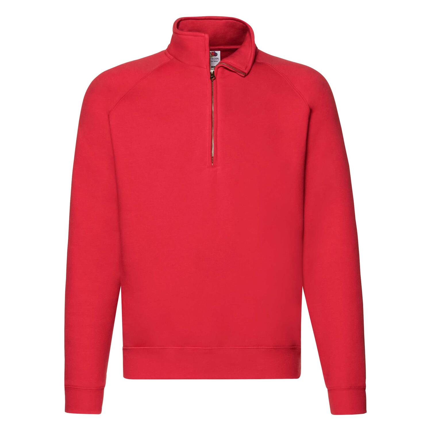 Červený pánsky sveter na zips Fruit of the Loom