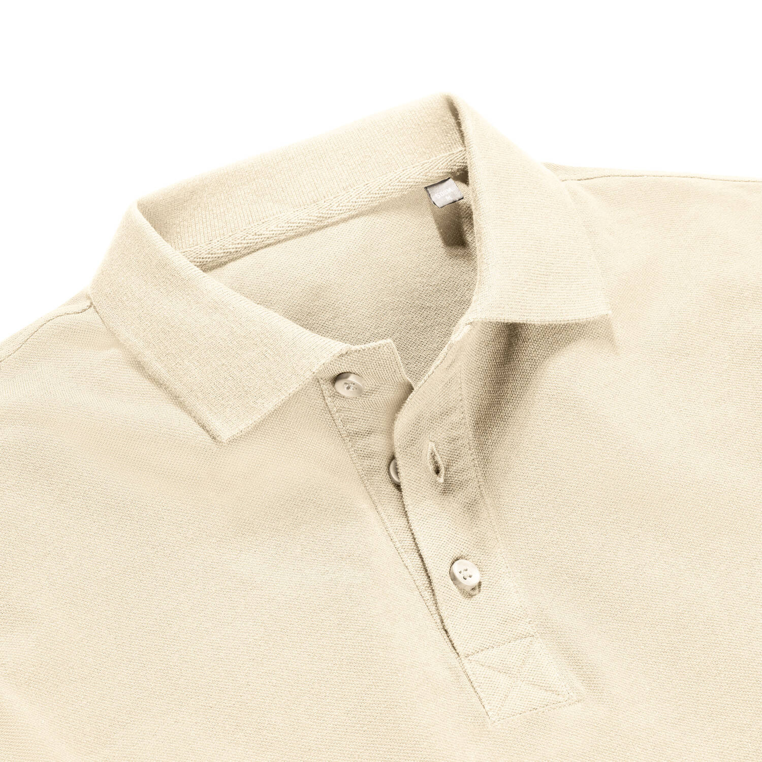 Beige Men's Polo Shirt Pure Organic Russell