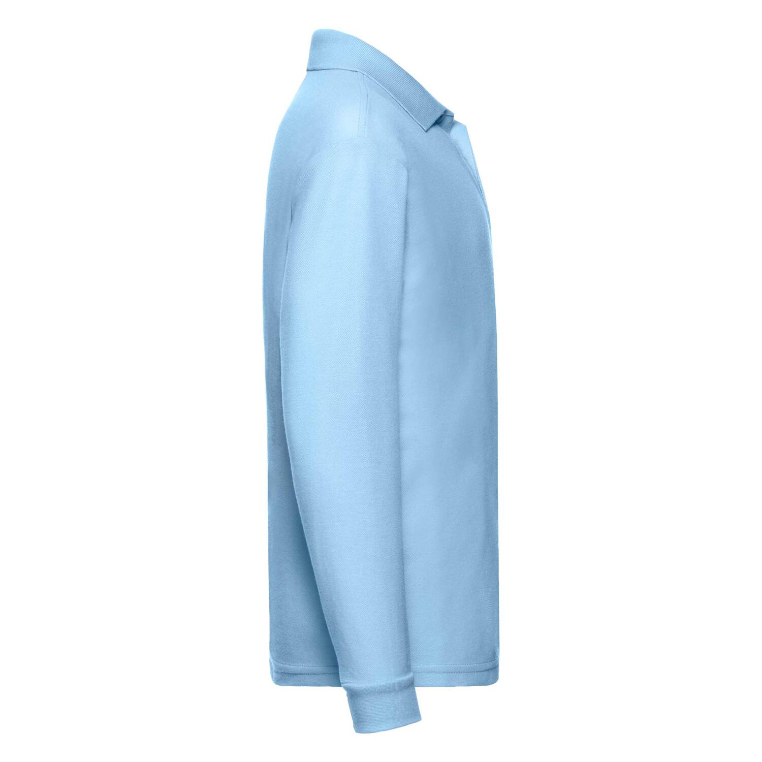 Blue Long Sleeve Polo Shirt Fruit of the Loom