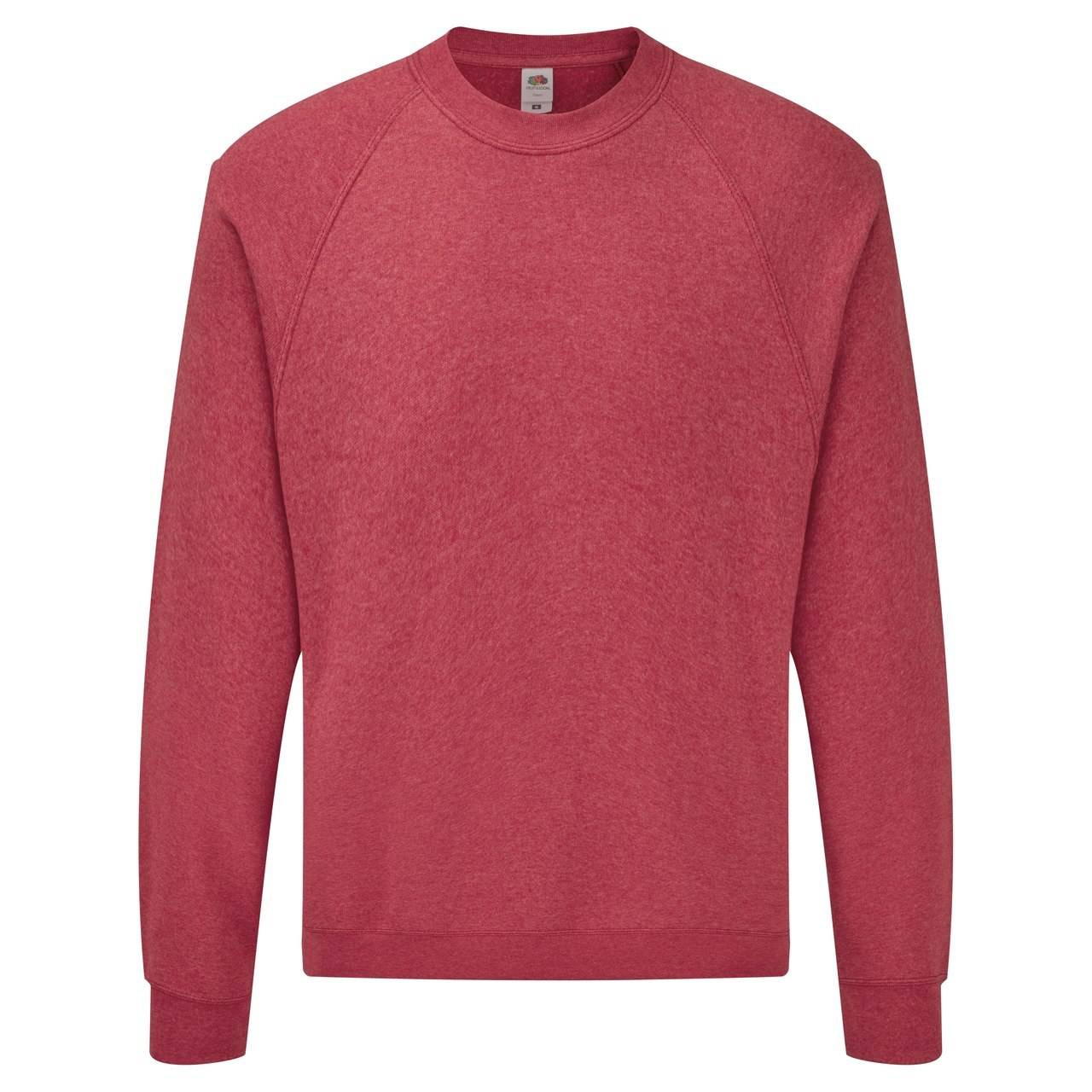 Czerwona bluza męska Raglan Sweat Fruit of the Loom