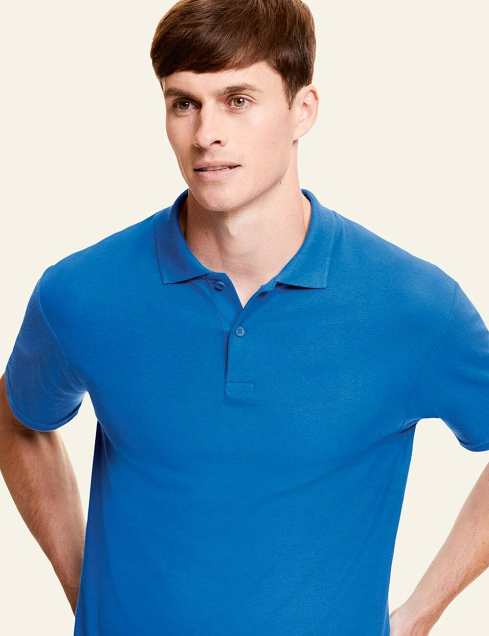 Niebieska koszulka męska polo Original Polo Friut of the Loom