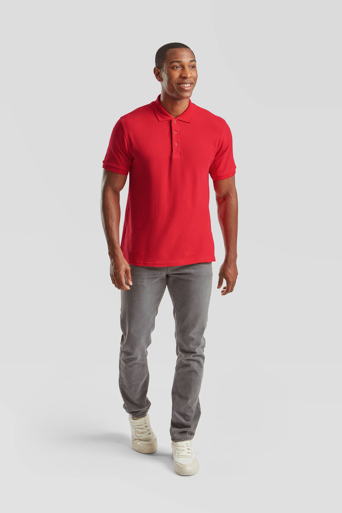 Iconic Polo Friut of the Loom Men's Red T-shirt