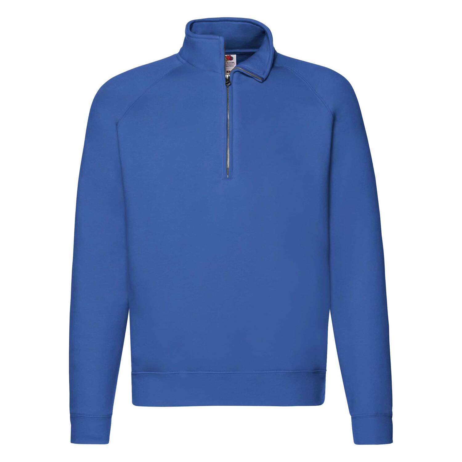 Blue Men&#039;s Sweatshirt Zip Neck Sweat Fruit of the Loom