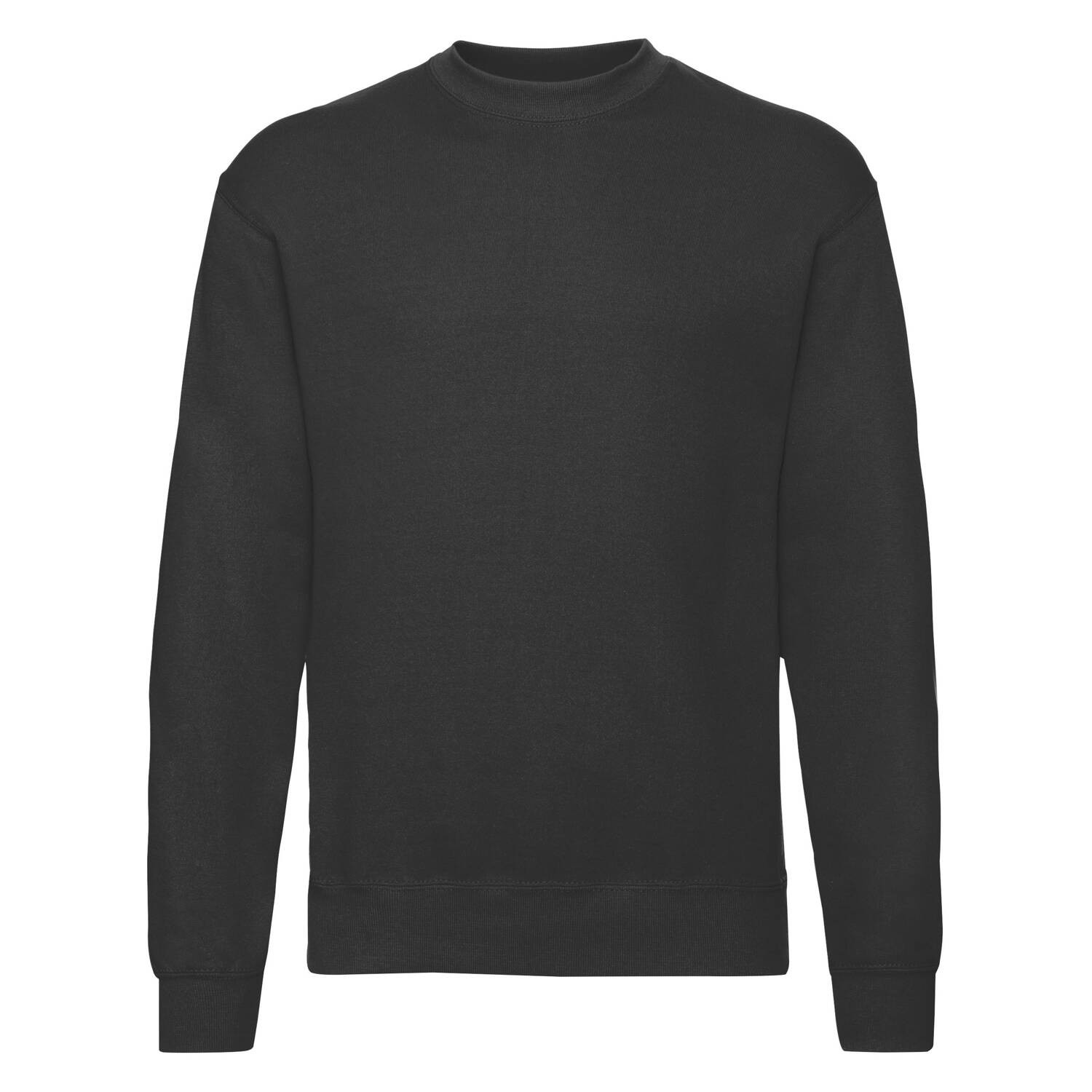 Men&#039;s Black Sweatshirt Set-in Sweat Fruit of the Loom