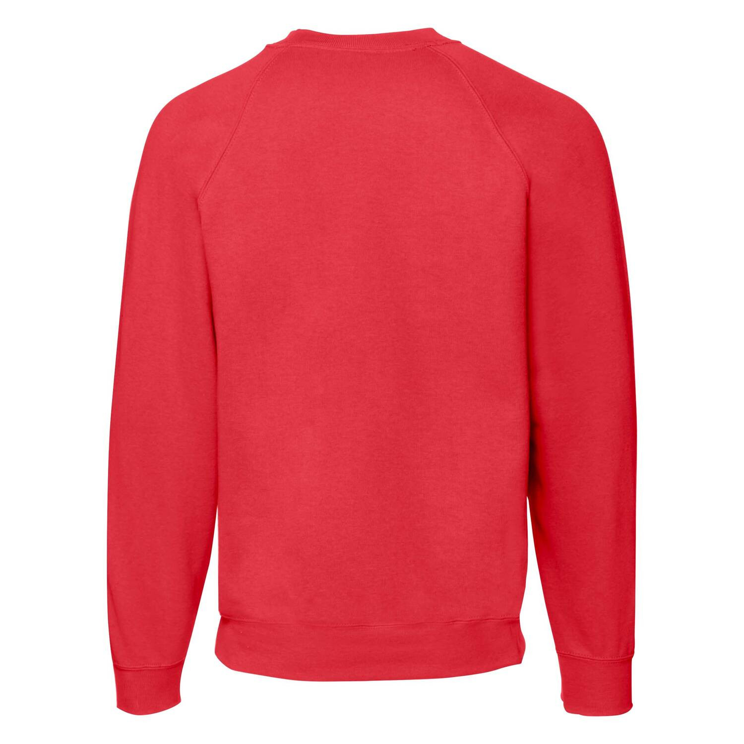 Czerwona bluza męska Raglan Sweat Fruit of the Loom
