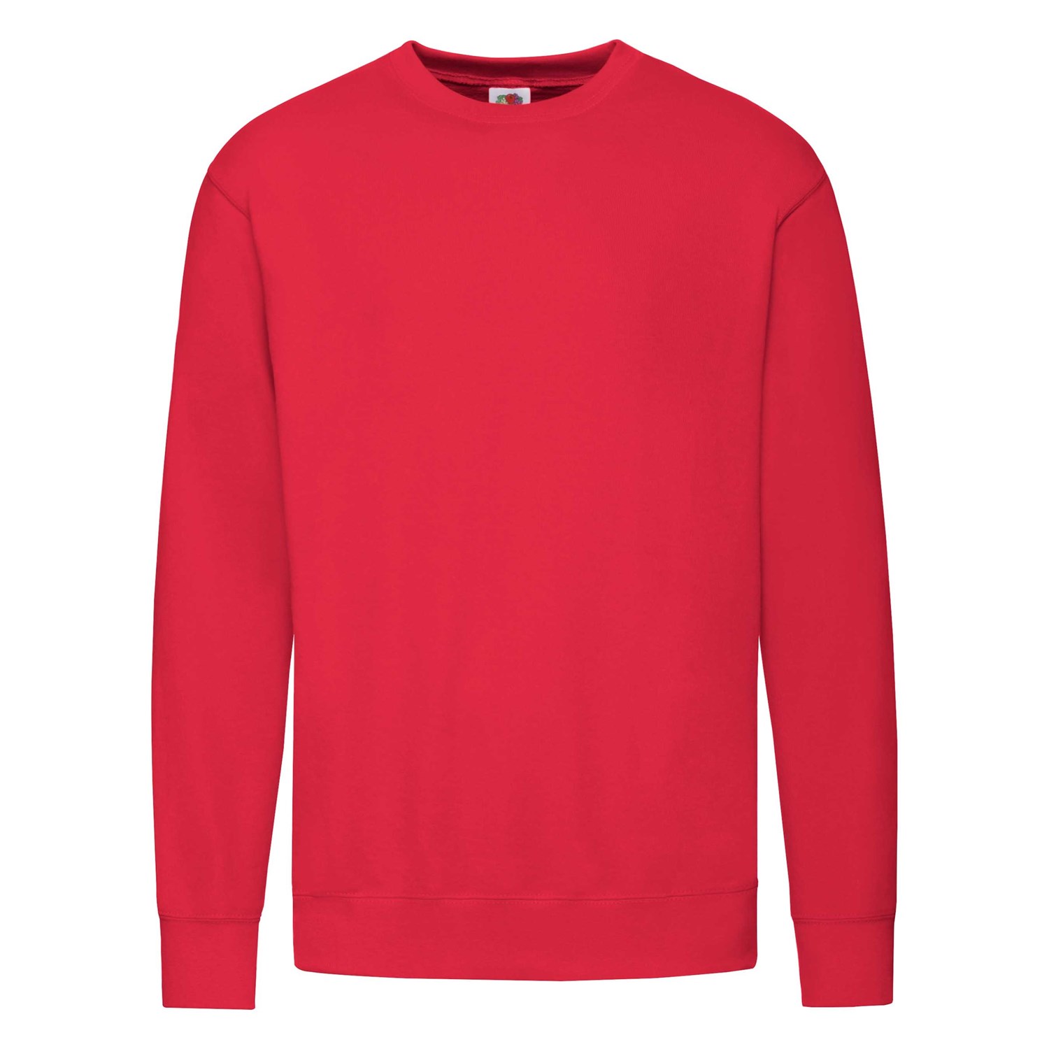 Levně Red Men's Sweatshirt Lightweight Set-in-Sweat Sweat Fruit of the Loom