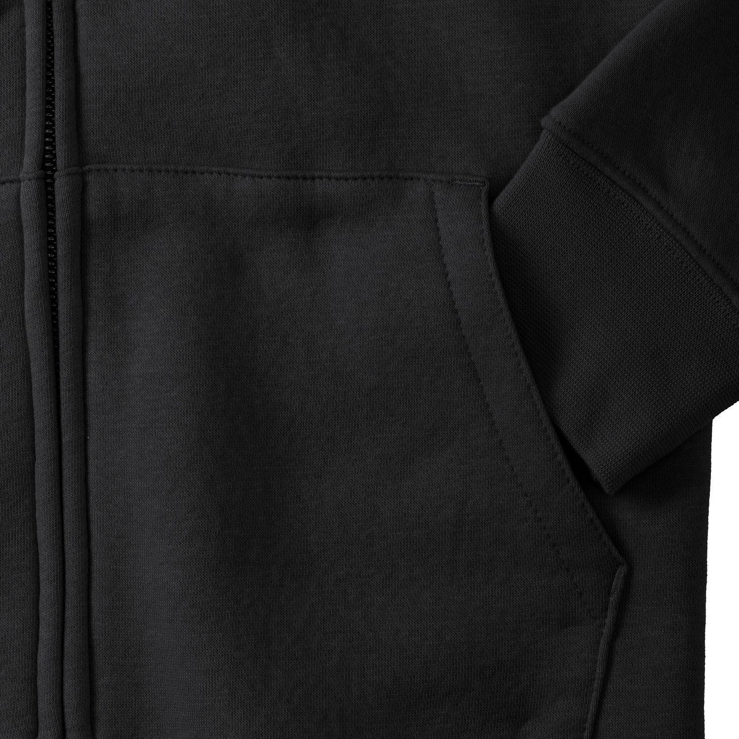 Black women's sweatshirt with hood and zipper Authentic Russell