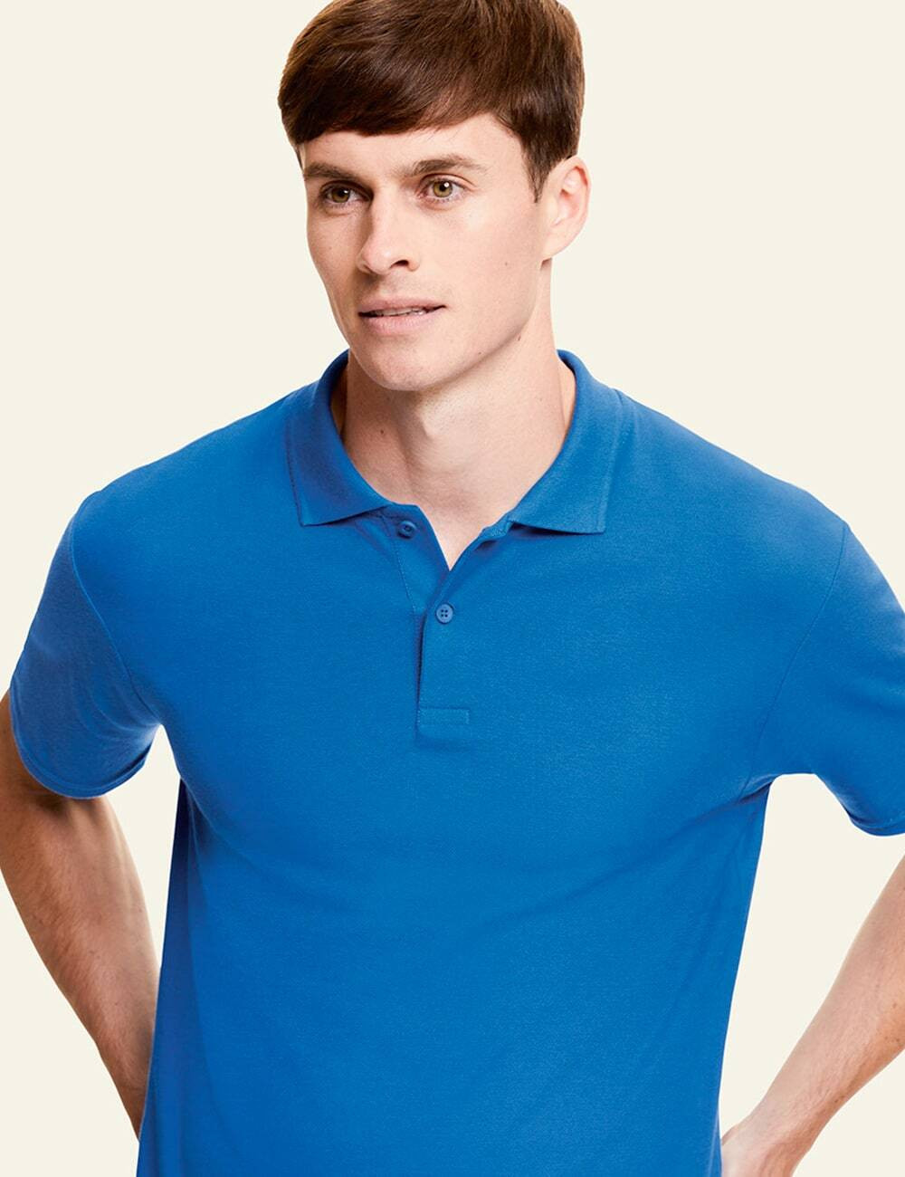 Niebieska koszulka męska polo Original Polo Friut of the Loom