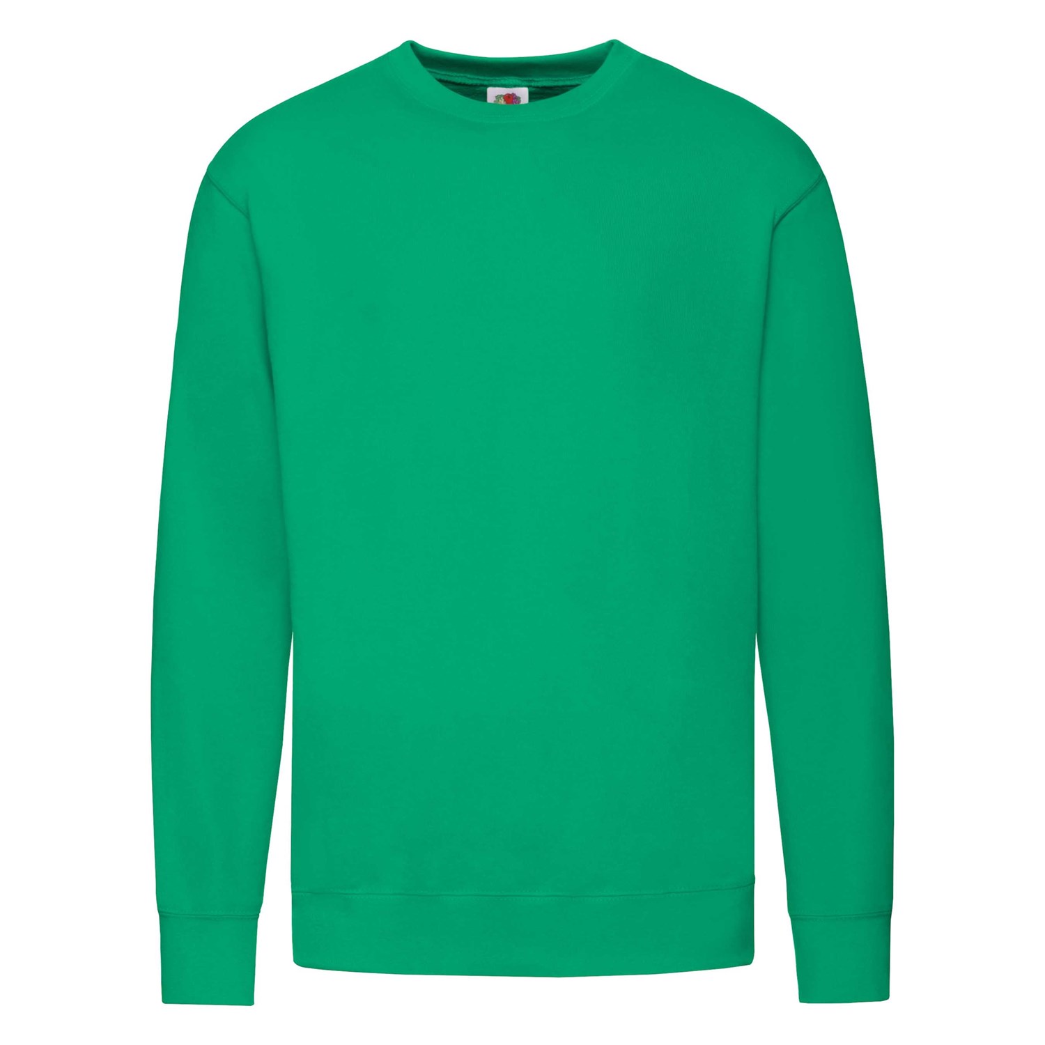 Levně Green Men's Sweatshirt Lightweight Set-in-Sweat Sweat Fruit of the Loom