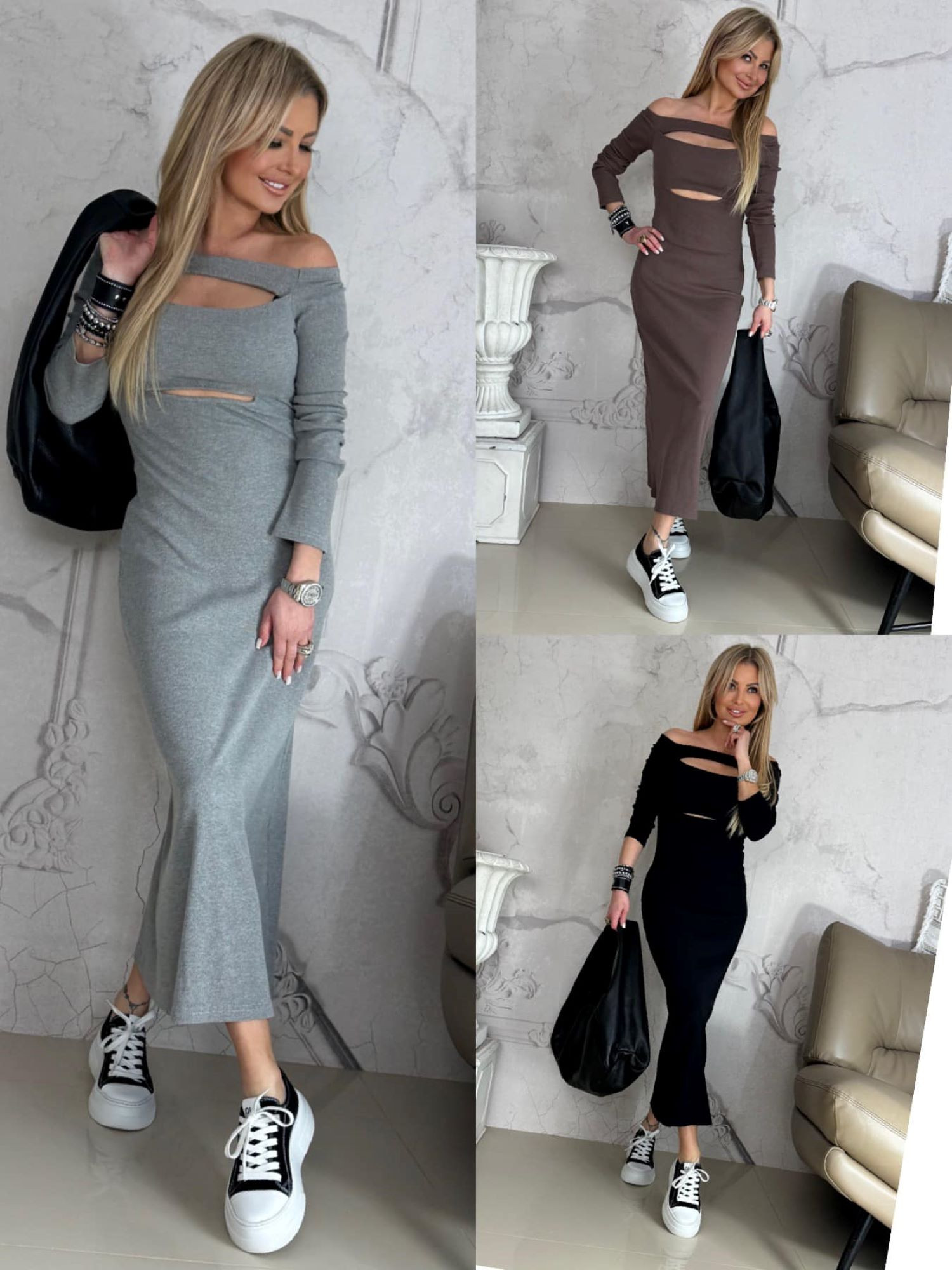 Grey pencil dress By o la la
