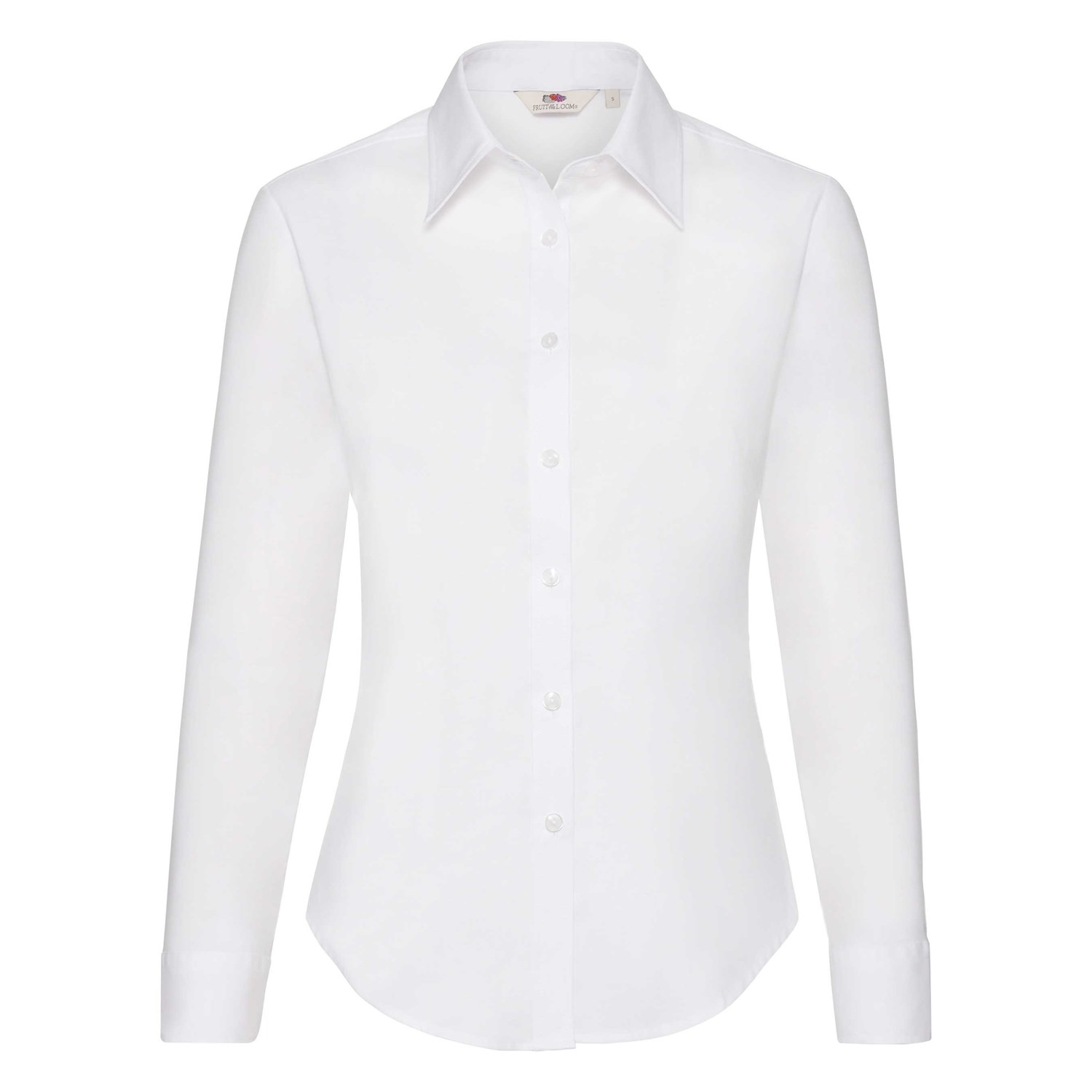 Levně White lady-fit classic shirt Oxford Fruit Of The Loom