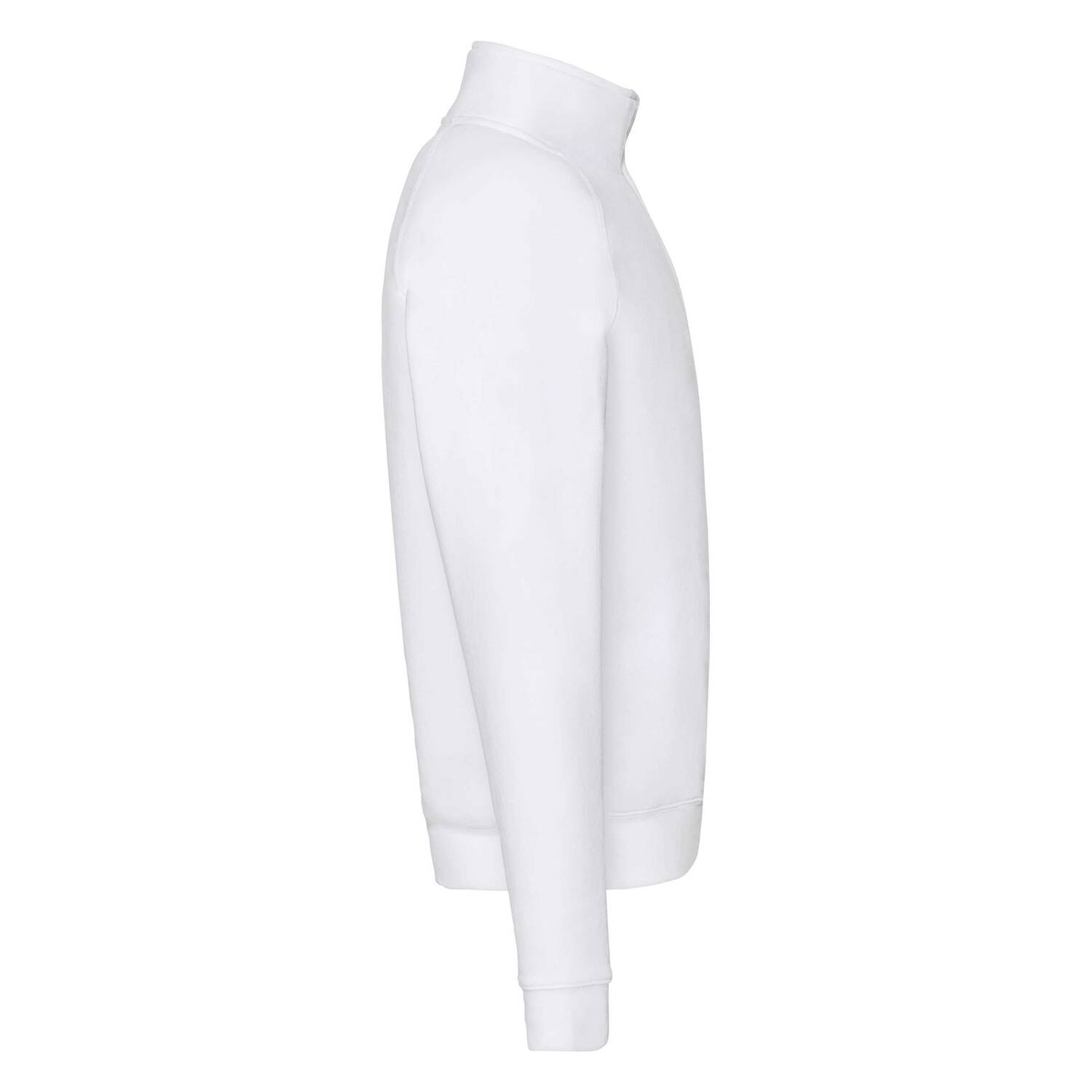 White Men&#039;s Zip Neck Sweat Fruit of the Loom