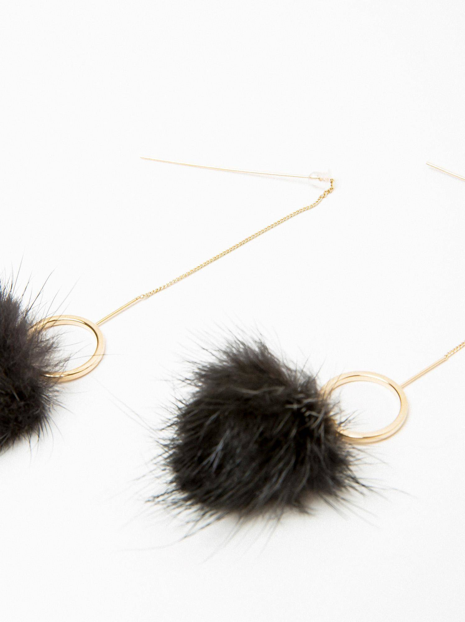 Gold plated earrings black