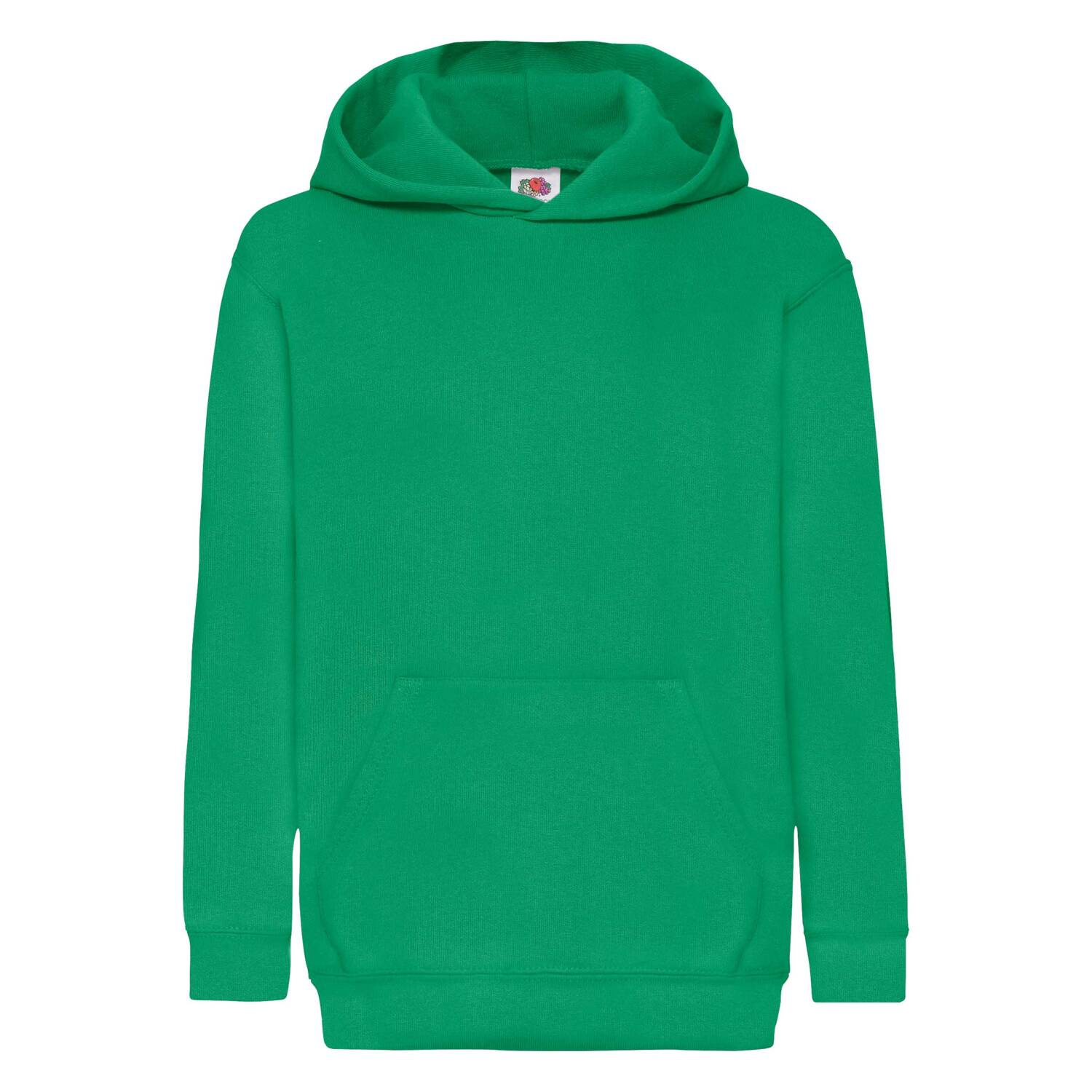 Green children's sweatshirt Classic kangaroo Fruit of the Loom