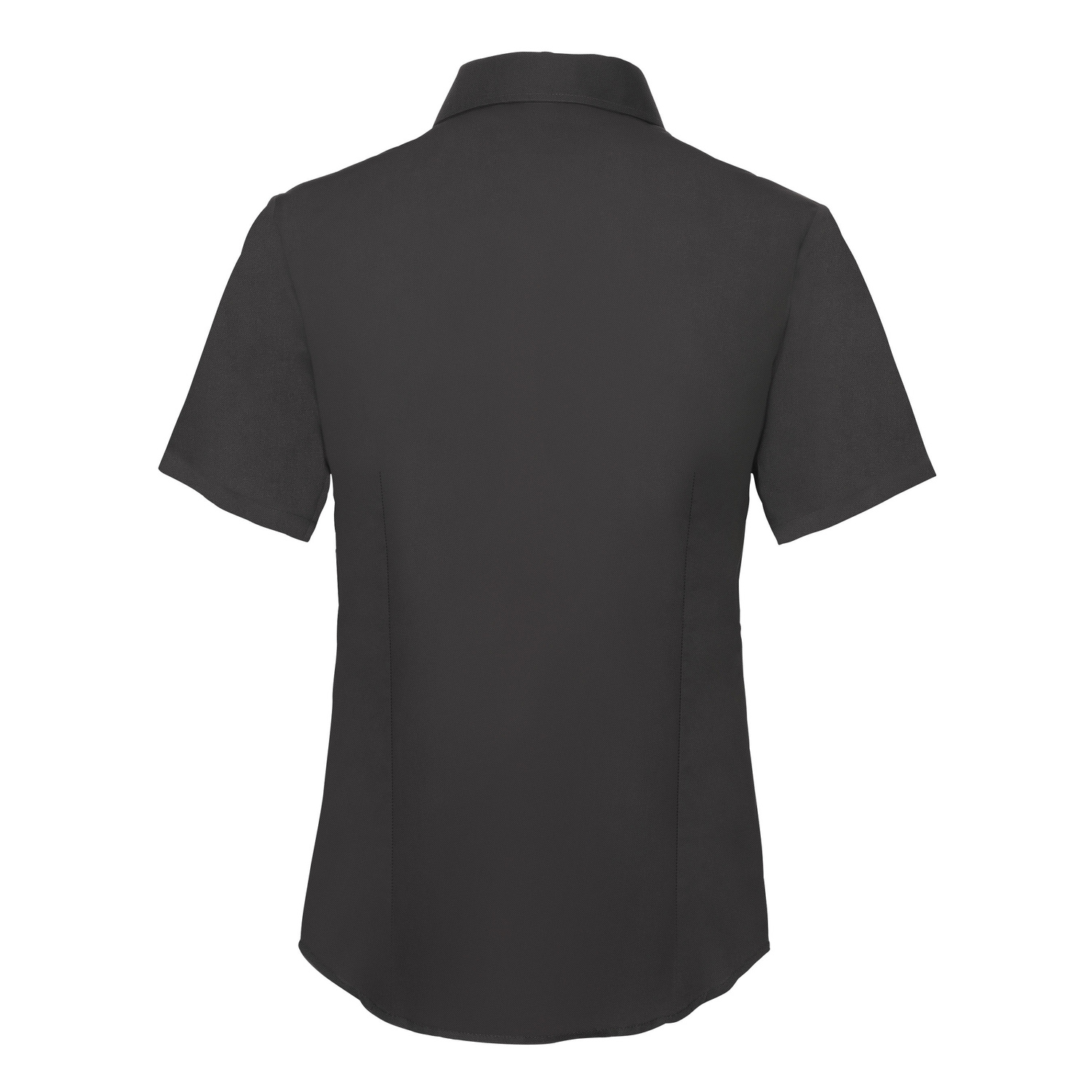 Black Poplin Shirt With Short Sleeves Fruit Of The Loom