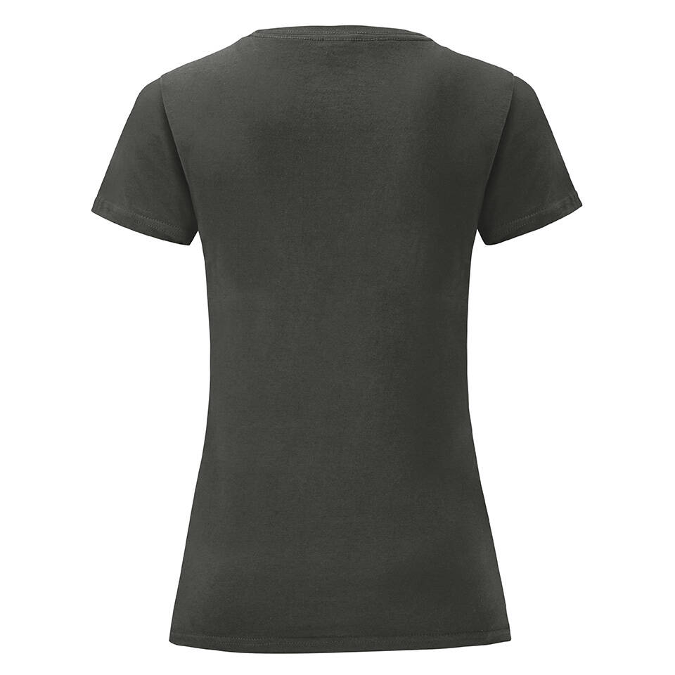 Iconic Women's Graphite T-shirt in combed cotton Fruit of the Loom