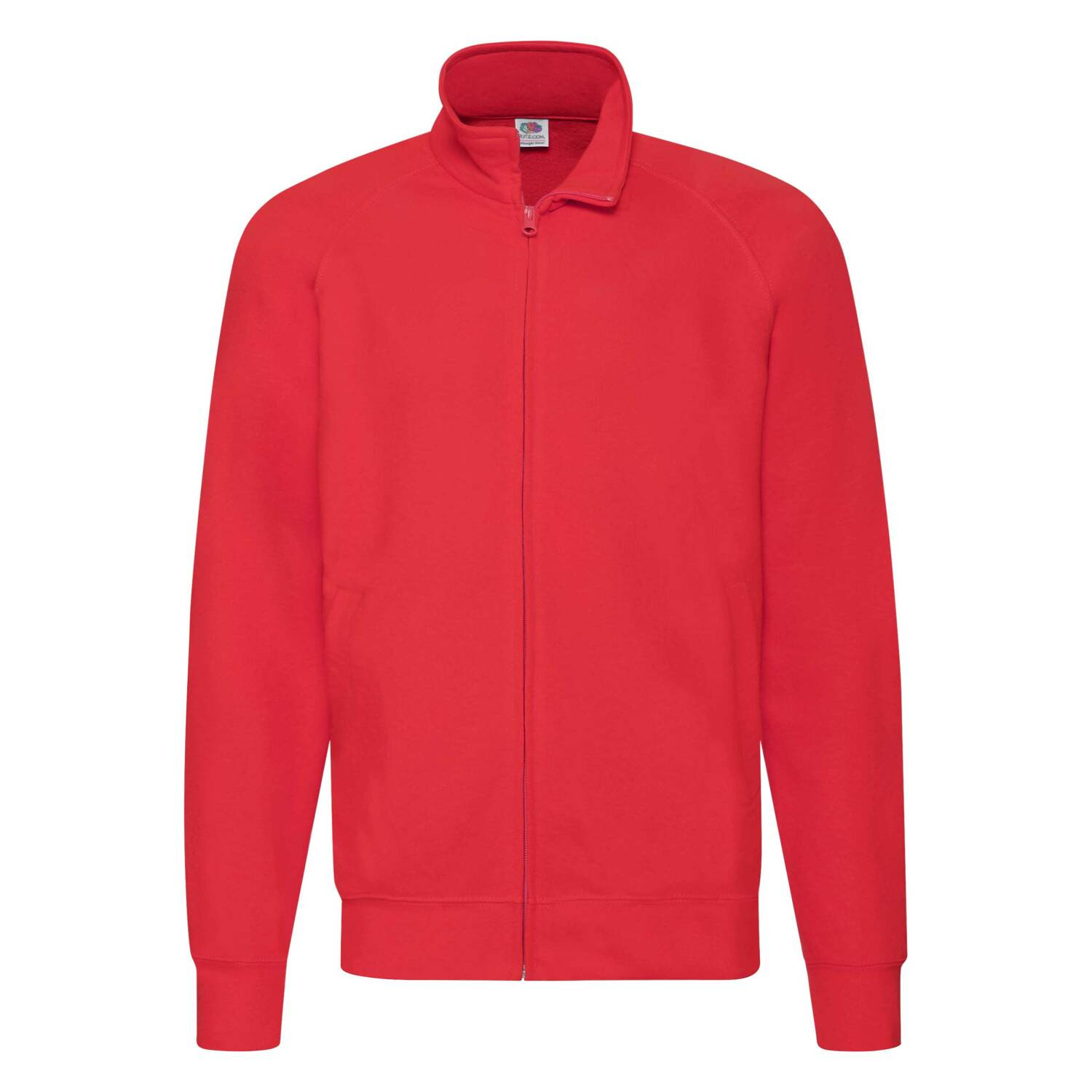 Czerwona bluza męska Lightweight Sweat Jacket Fruit of the Loom