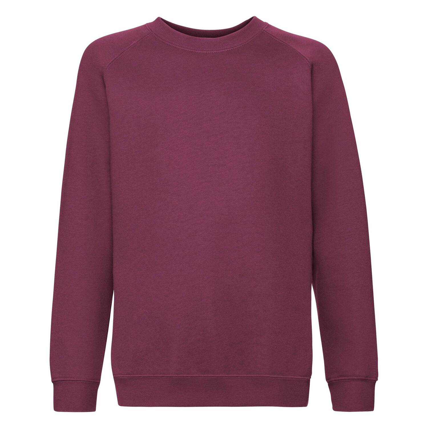 Burgundowa bluza dziecięca Raglan Sweat Fruit of the Loom