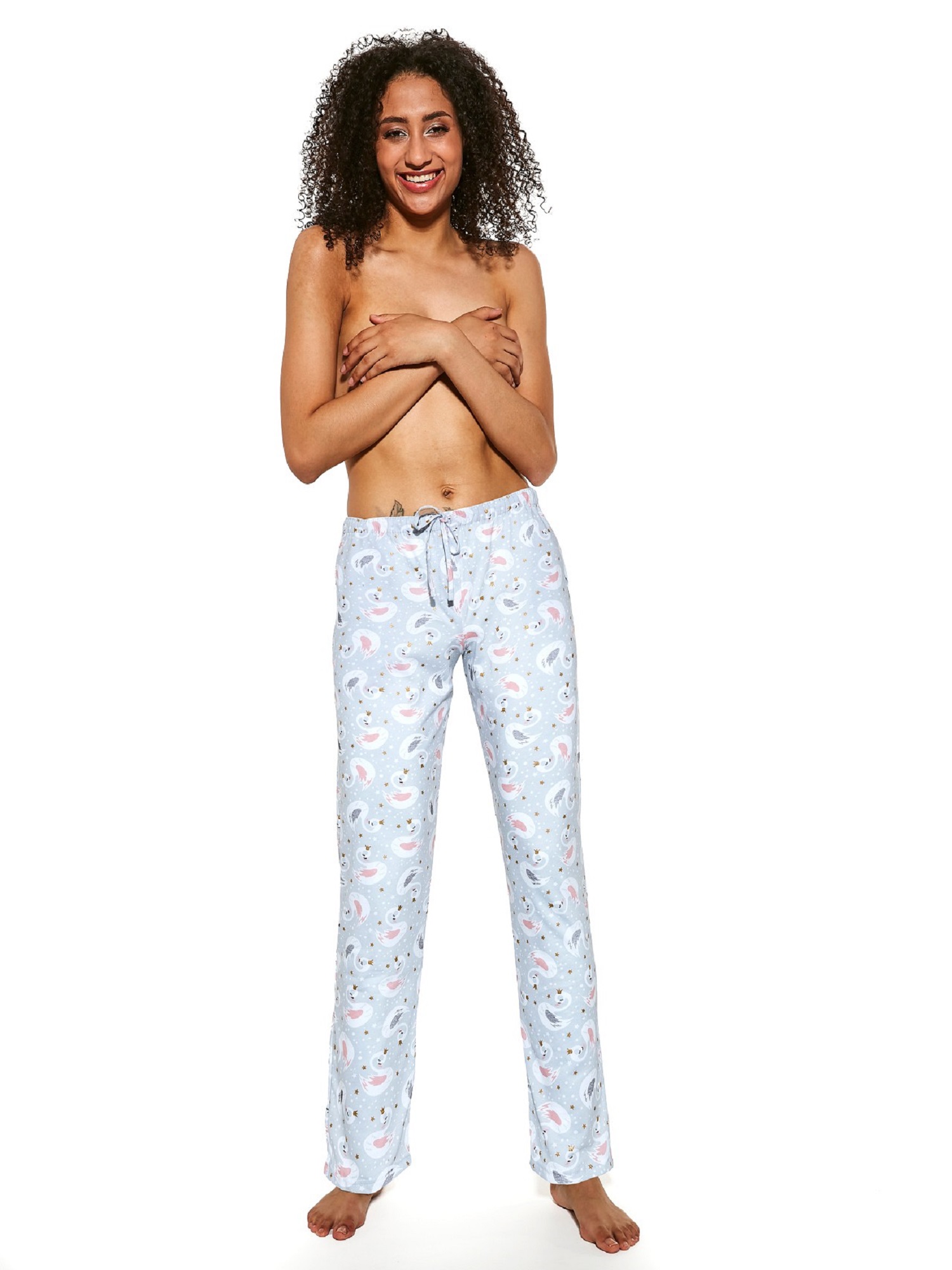 Levně Women's pyjama trousers Cornette 690/30 653701 S-XL grey