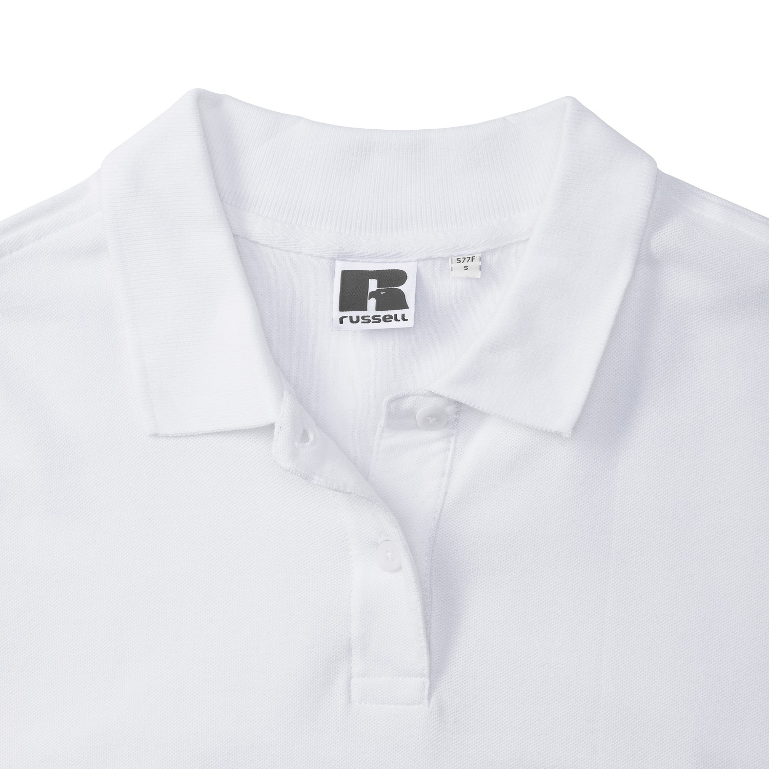 Women's white cotton polo shirt Ultimate Russell