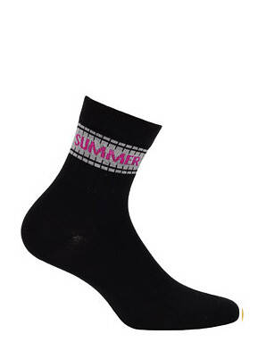 Levně Gatta G44.01N Cottoline girls' socks patterned 33-38 black 358