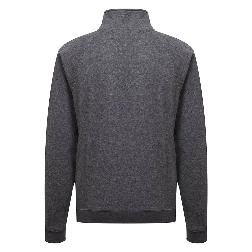 Grey Men's Sweatshirt Zip Neck Sweat Fruit of the Loom