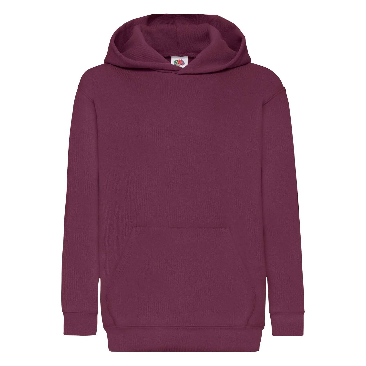 Burgundy children&#039;s sweatshirt Classic kangaroo Fruit of the Loom