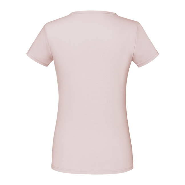 Pudrowa koszulka damska Iconic Vneck Fruit of the Loom