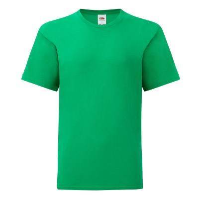 Green children's t-shirt in combed cotton Fruit of the Loom