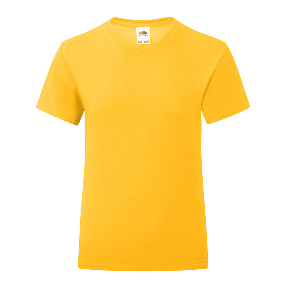 Yellow Girls' T-shirt Iconic Fruit of the Loom