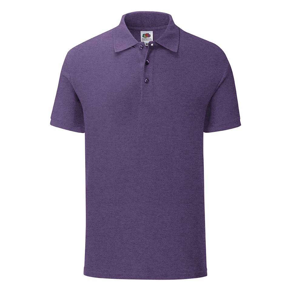 Iconic Polo Friut Of The Loom Purple Men's T-shirt