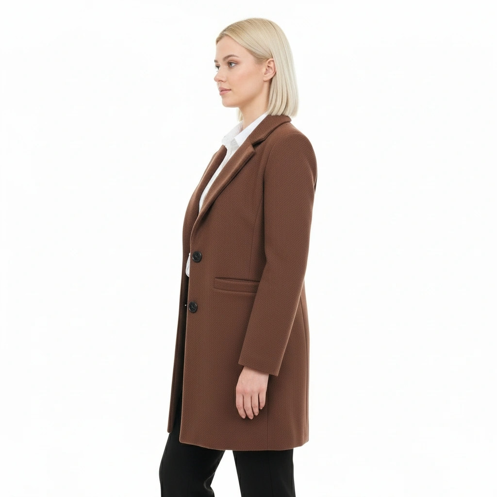 Chocolate Classic Striped Yups Coat