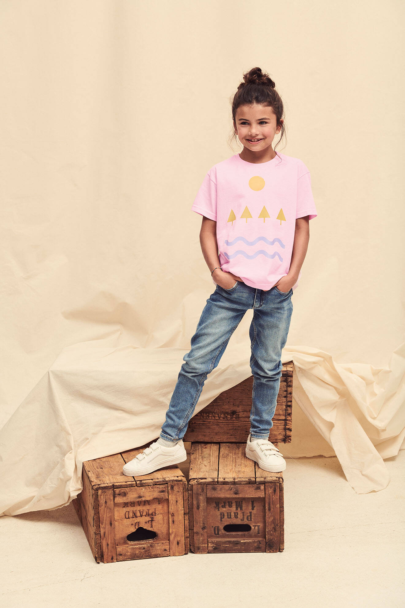 Pink Fruit of the Loom Cotton T-shirt