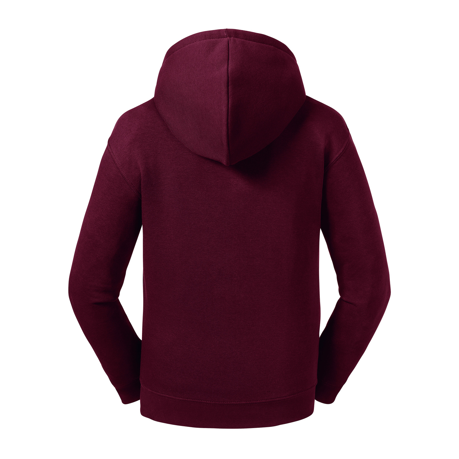 Burgundy children&#039;s sweatshirt with hood and zipper Authentic Russell