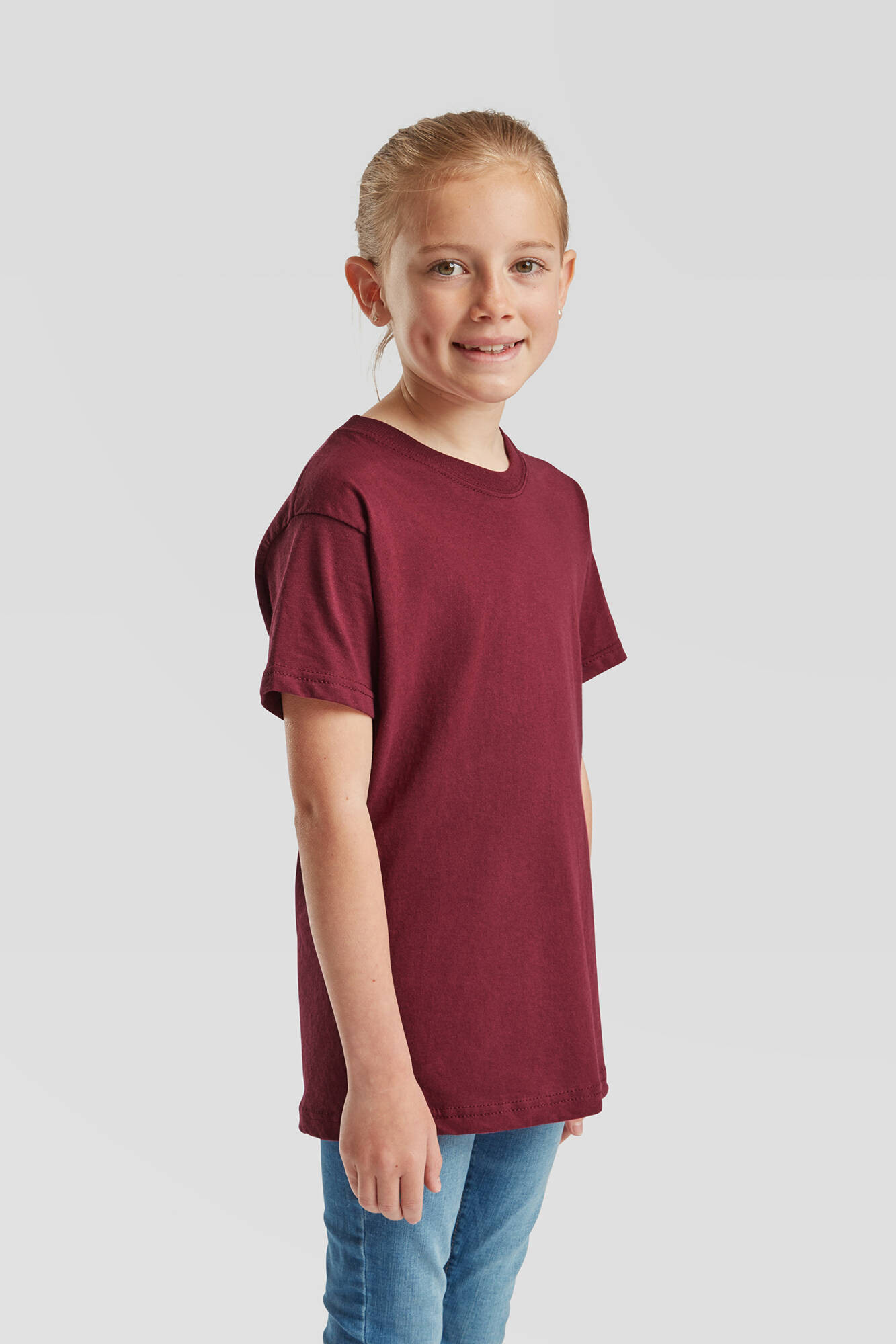Burgundy Children's T-shirt Original Fruit of the Loom
