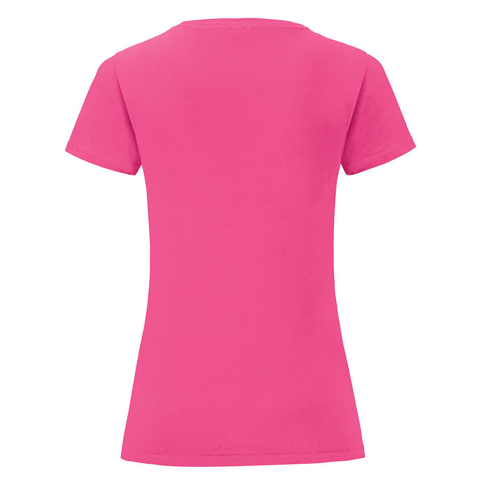Pink Iconic women's t-shirt in combed cotton Fruit of the Loom