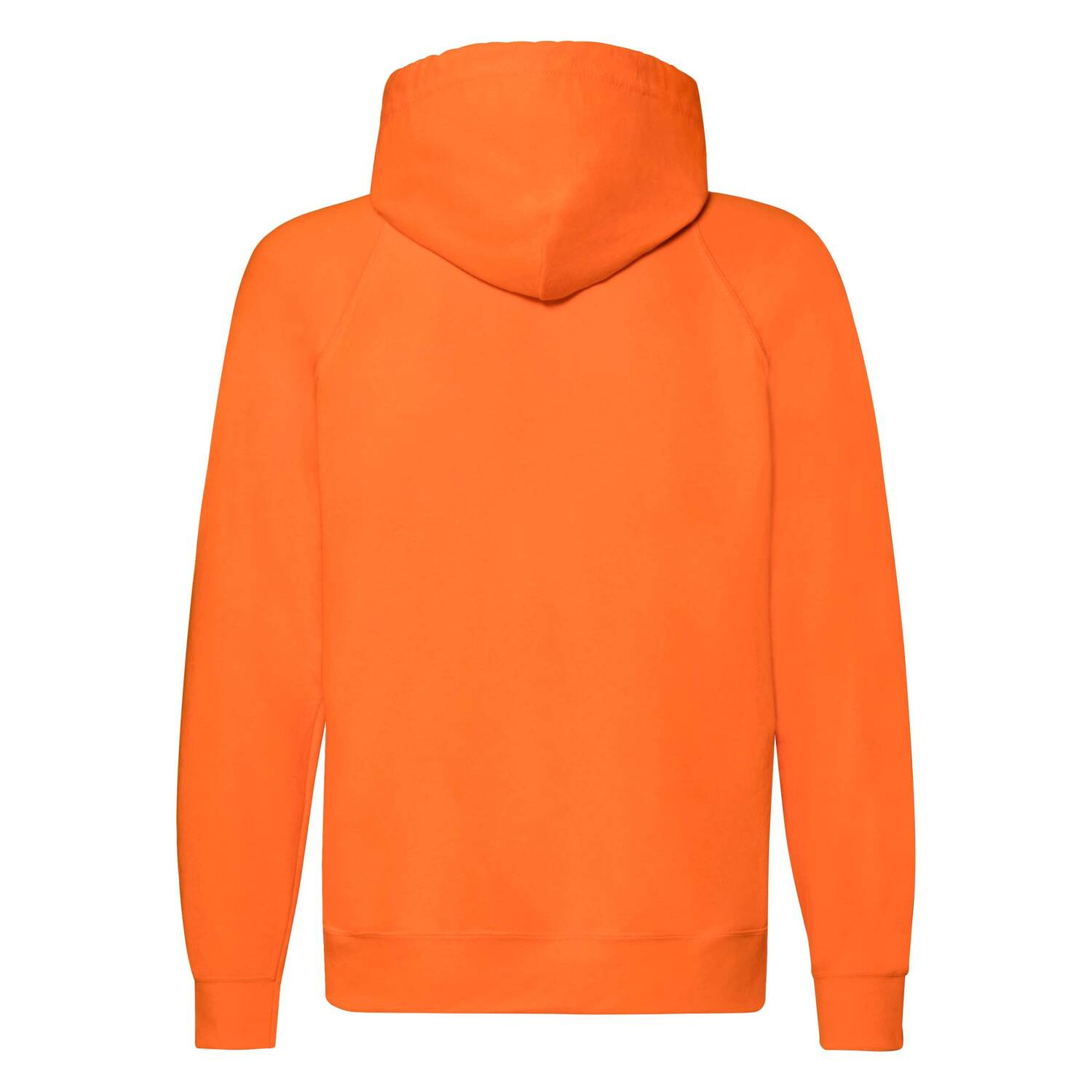 Orange Men&#039;s Hoodie Lightweight Zip Thru Hooded Sweat Fruit of the Loom