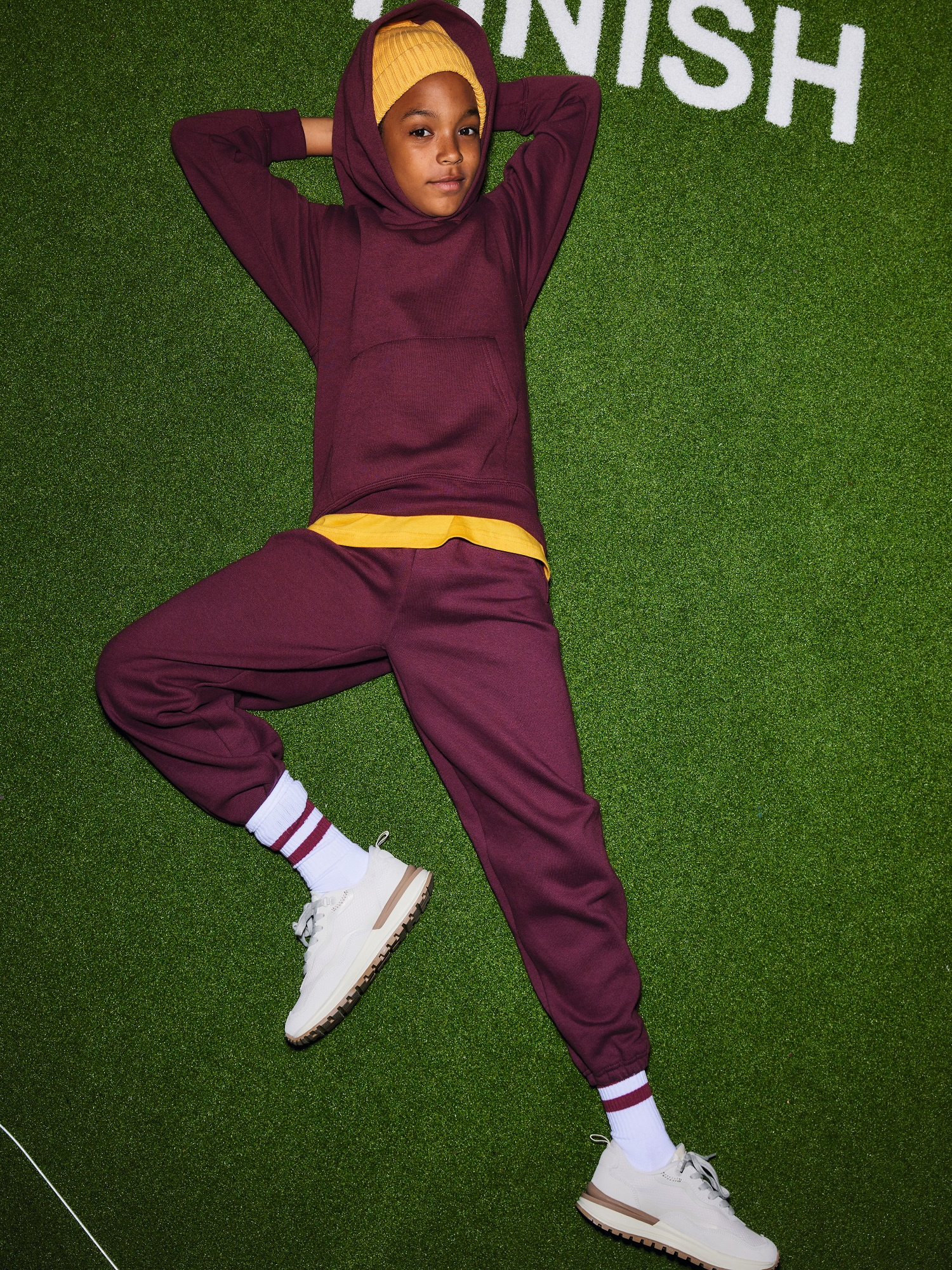 Burgundy children&#039;s hoodie Authentic Russell