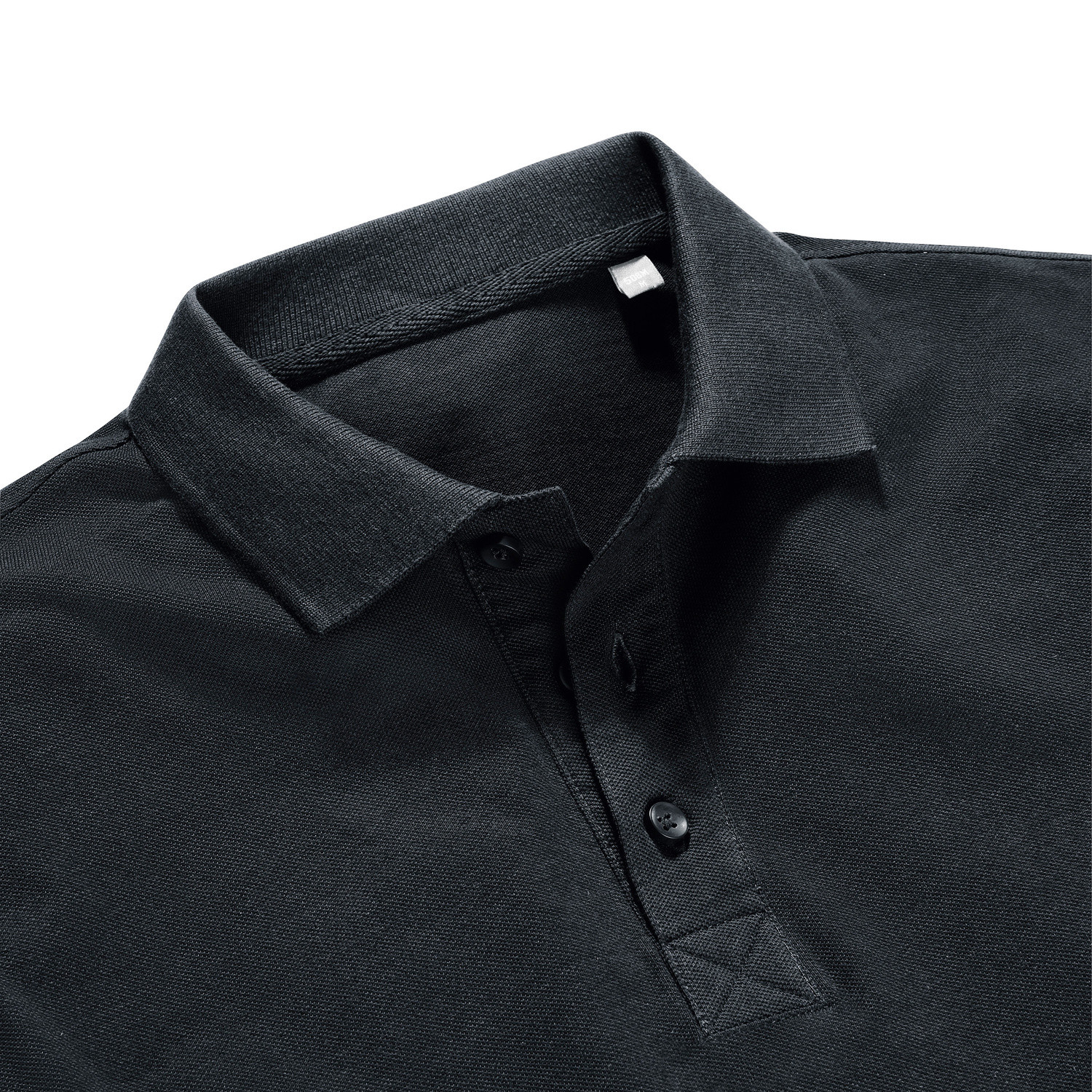 Czarna koszulka męska polo Pure Organic Russell