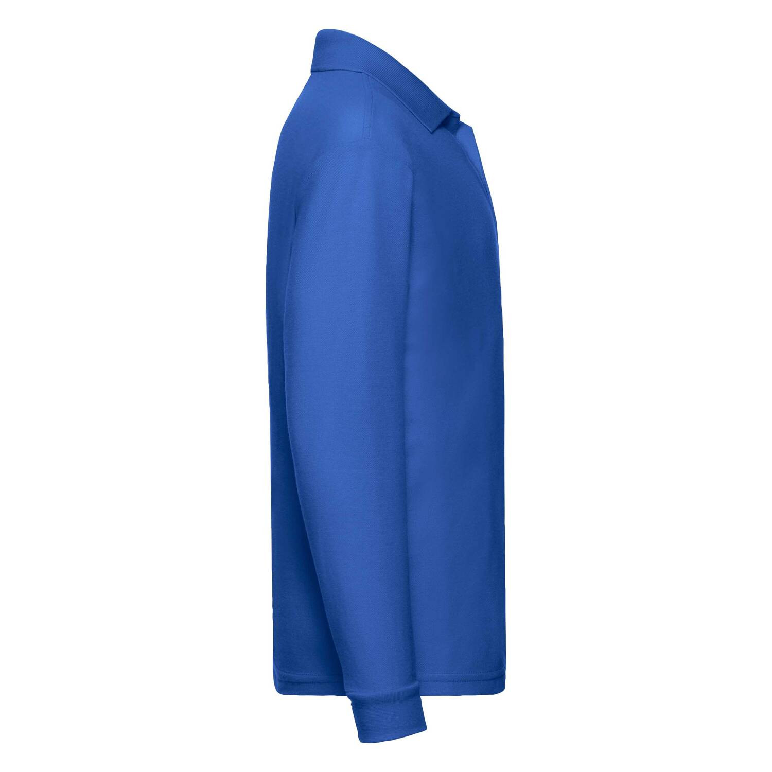 Blue Long Sleeve Polo Shirt Fruit of the Loom