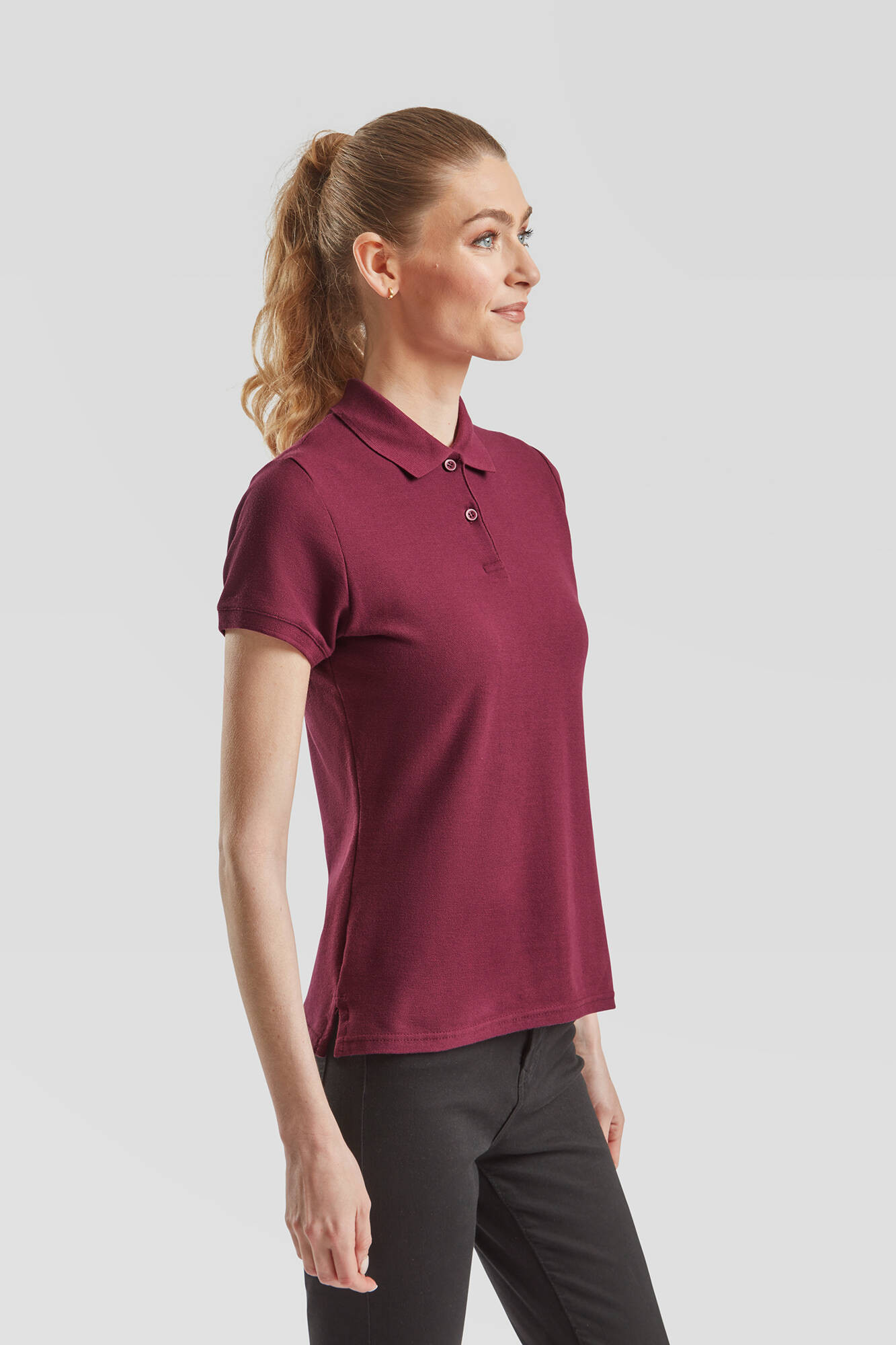 Burgundy Polo Fruit of the Loom