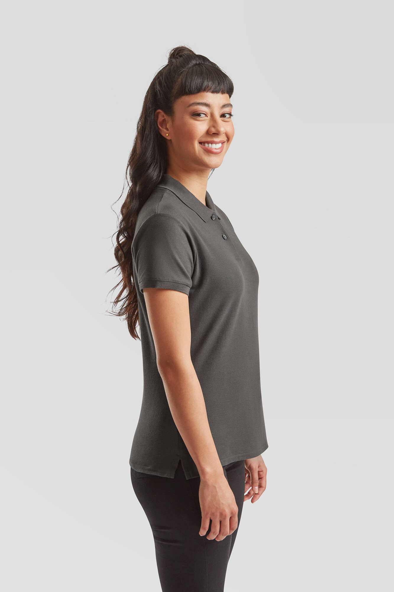 Graphite Women's Polo Fruit of the Loom