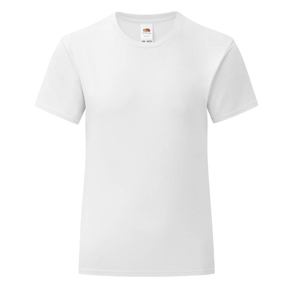 Iconic Fruit Of The Loom Girls' White T-Shirt