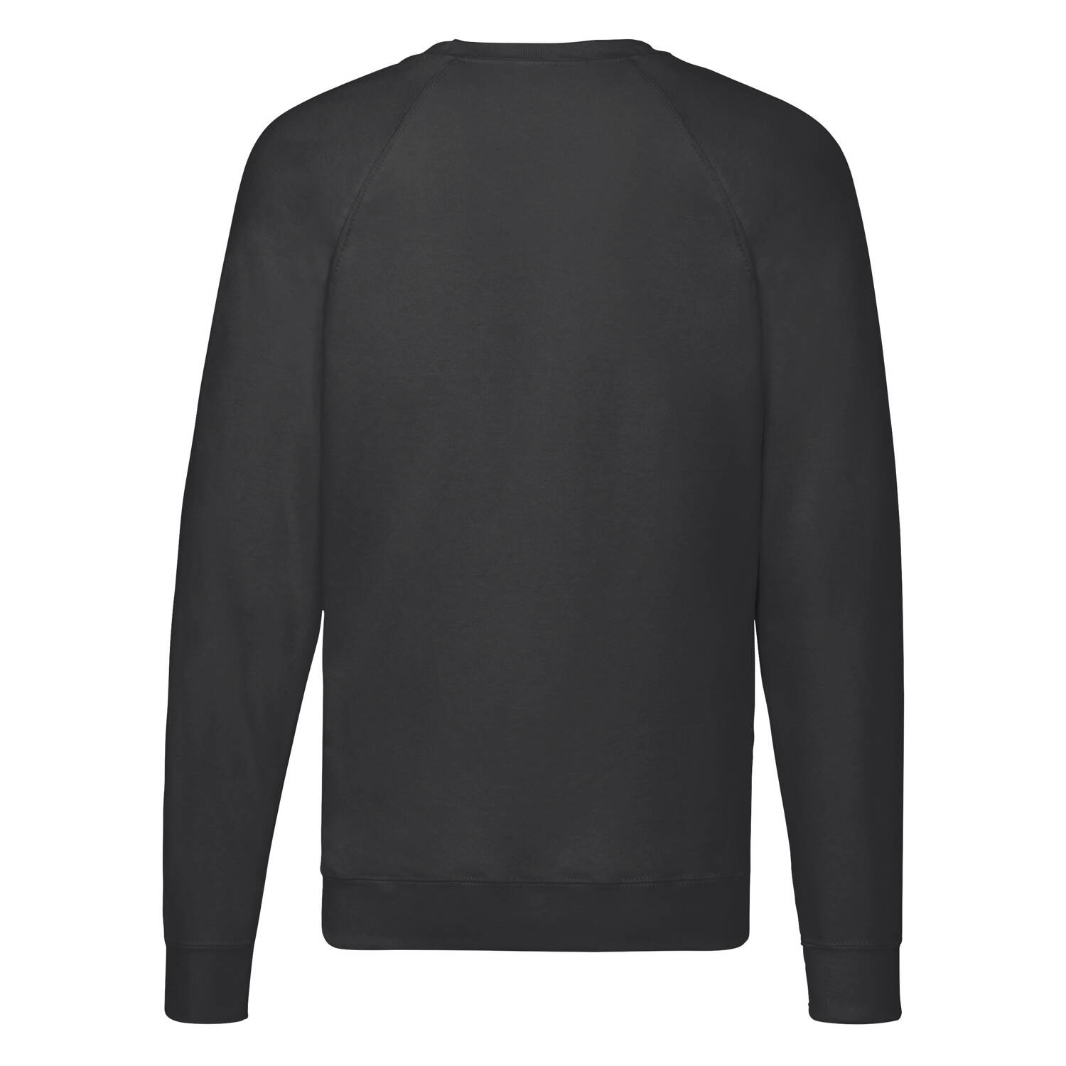 Black Men&#039;s Sweatshirt Lightweight Raglan Sweat Fruit of the Loom