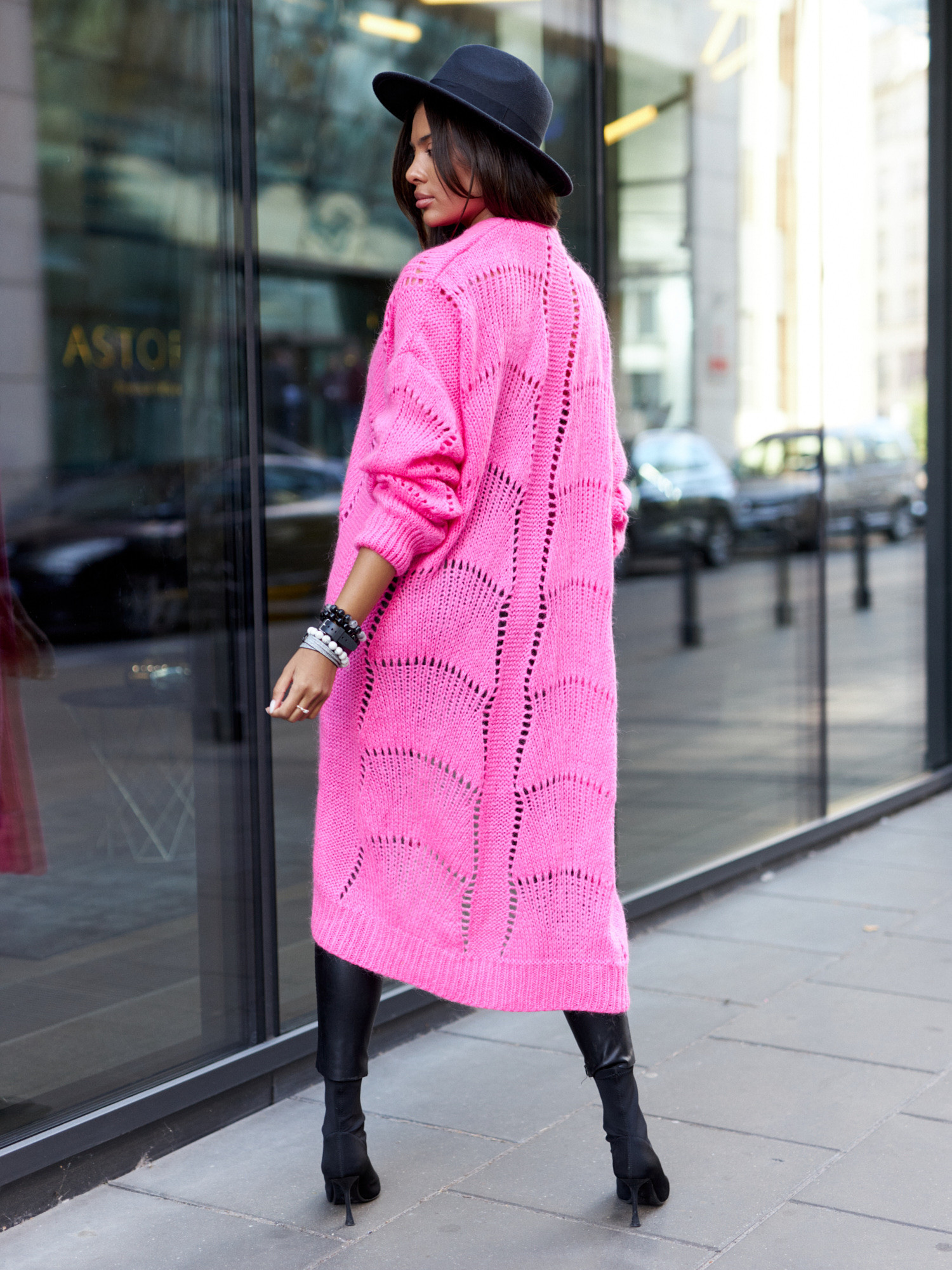 Pink cardigan By o la la cxp1126.hotpink
